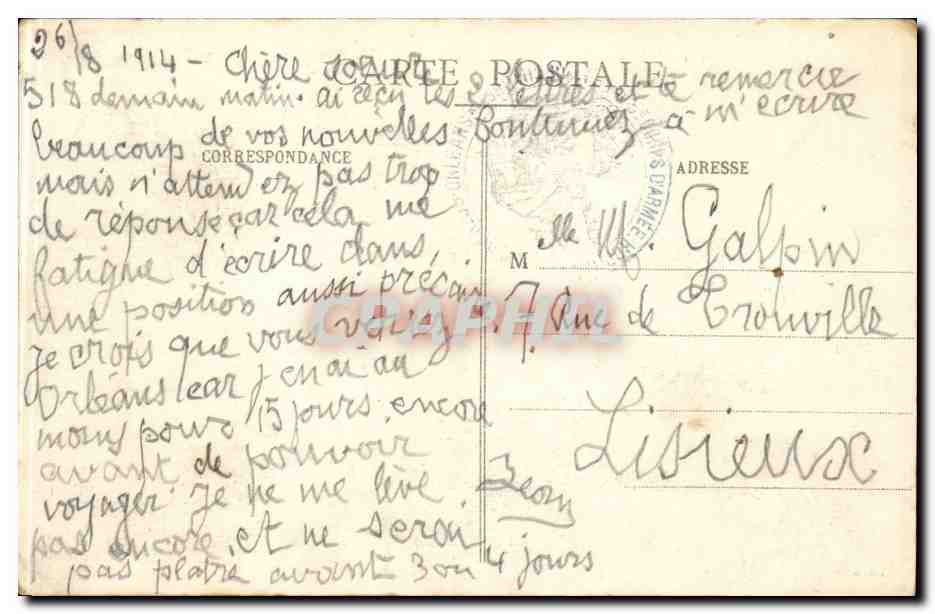 CPA Orleans Hotel de ville ou Hotel GRoslot  — Verso