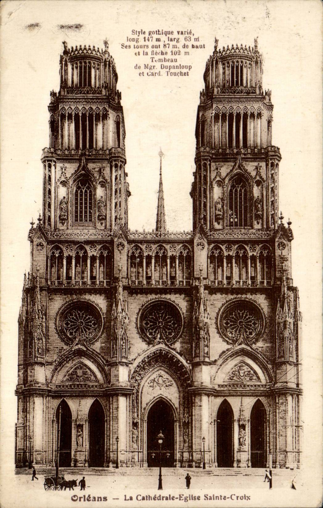CPA Orleans Cathedrale Eglise Sainte cRoix