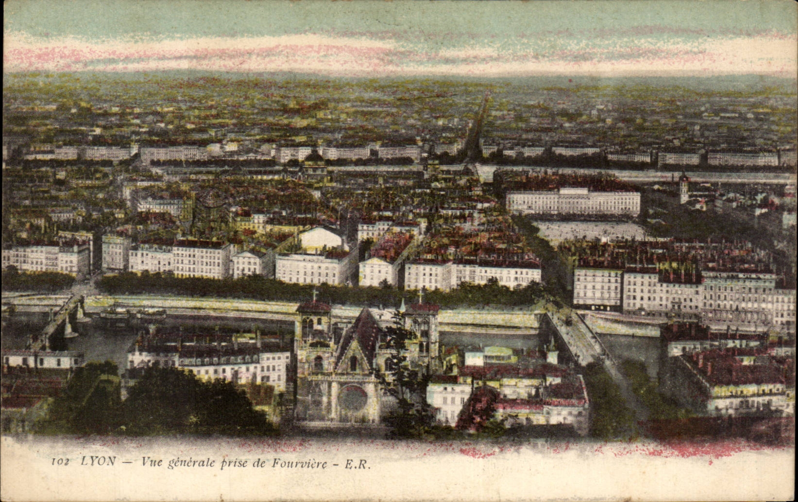 Lyon CPA Vue generale prise de Fourviere