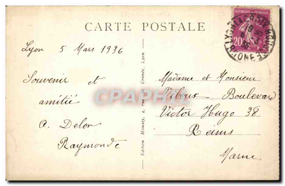 Palais Saint-Pierre — Place des Terreaux — Lyon Artistique M. 132 — Reverso