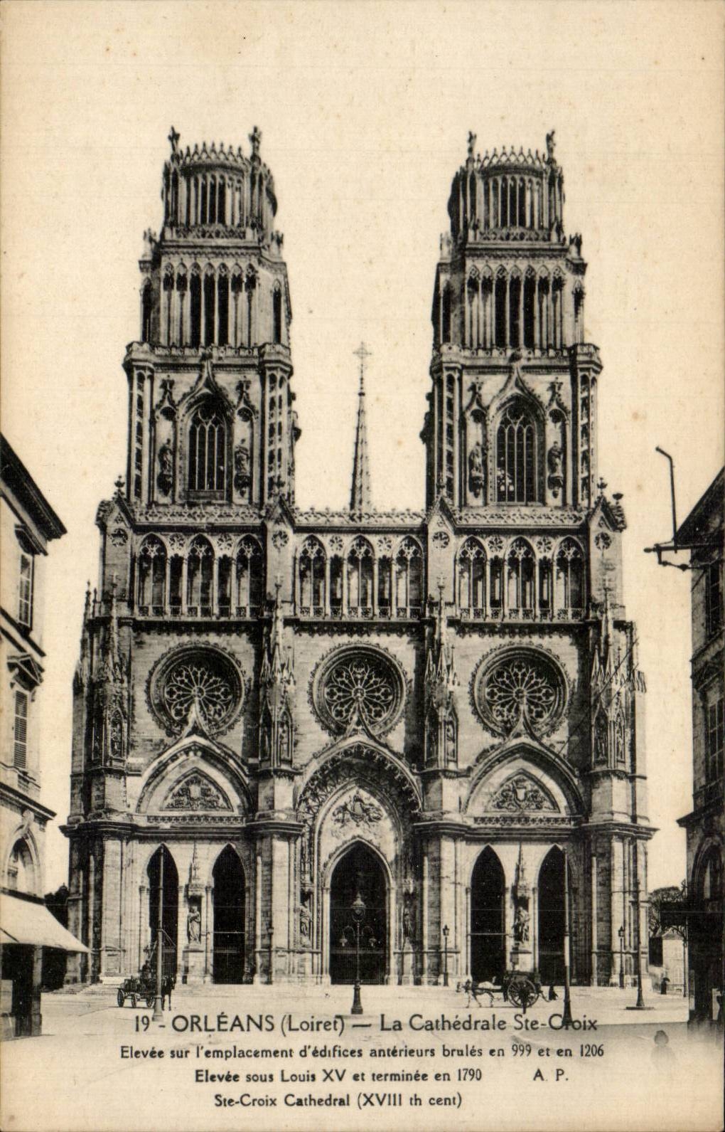 Orleans CPA La cathedrale Ste croix