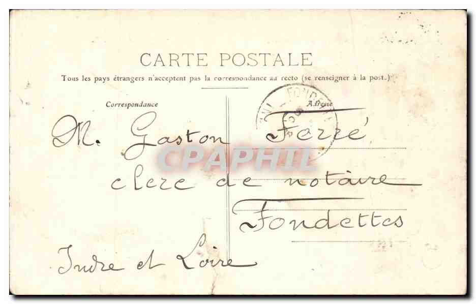 Orleans CPA Place du Chatelet — Verso