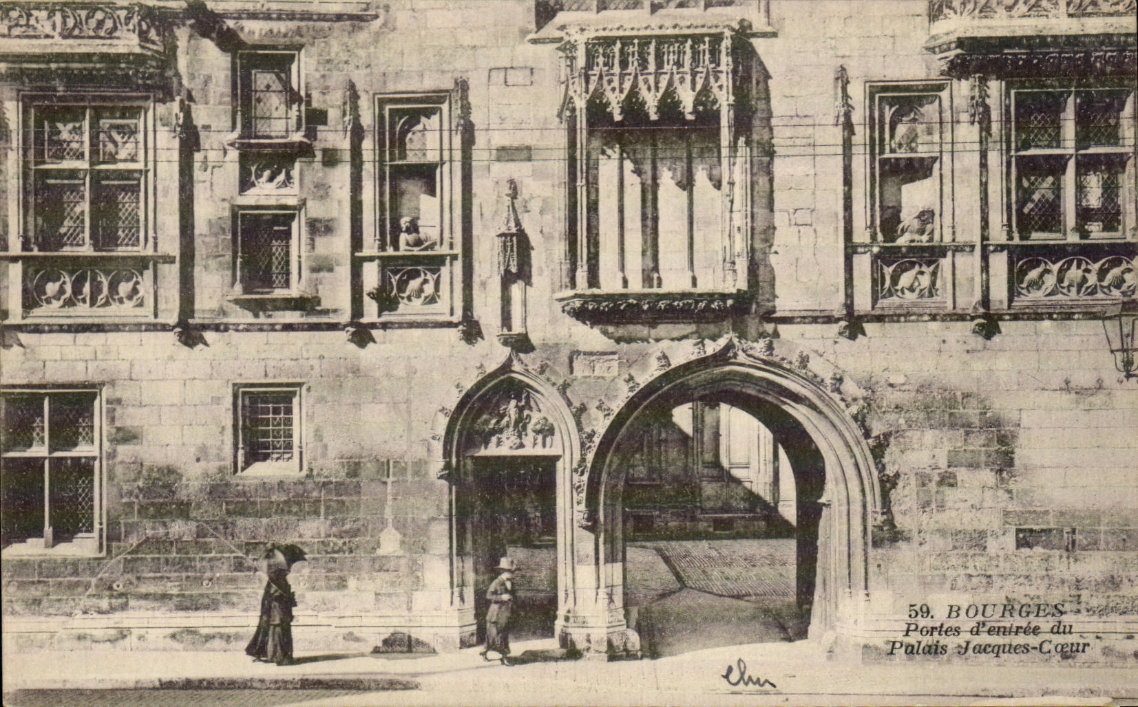 CPA Bourges Portes d'entree du palais Jacques coeur