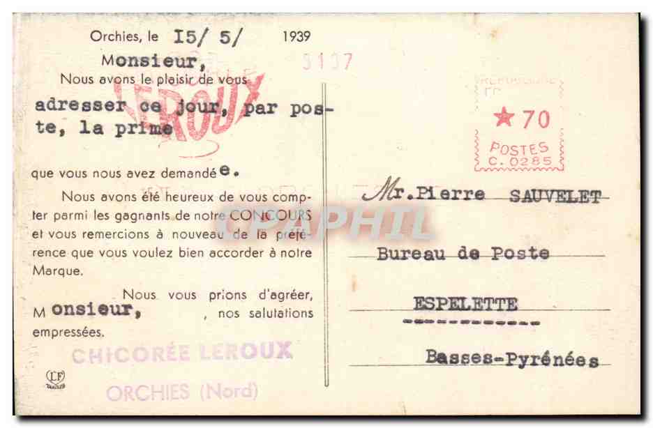 CPA Les Pyrenees Attelage bearnais Ane Donkey mule TOP — Rückseite