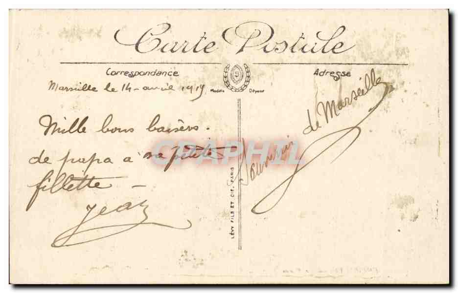 CPA Marseille Le vieux port  — Rückseite