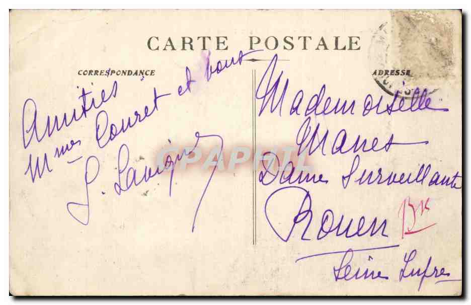 CPA Marseille Entree du vieux port et pont transbordeur — Rückseite