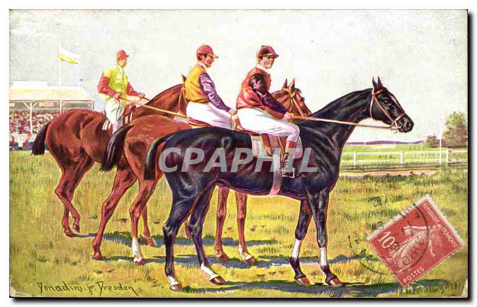 CPA Chevaux Jockey Hippisme Horse