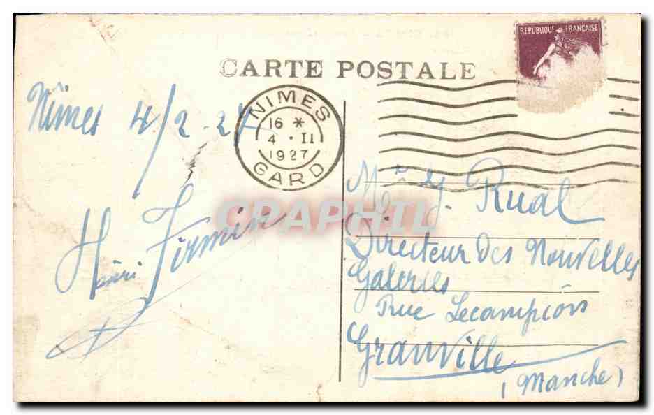 Nîmes — Les Arènes, vue extérieure — Edition des Nouvelles Galeries, n° 68 — Rückseite