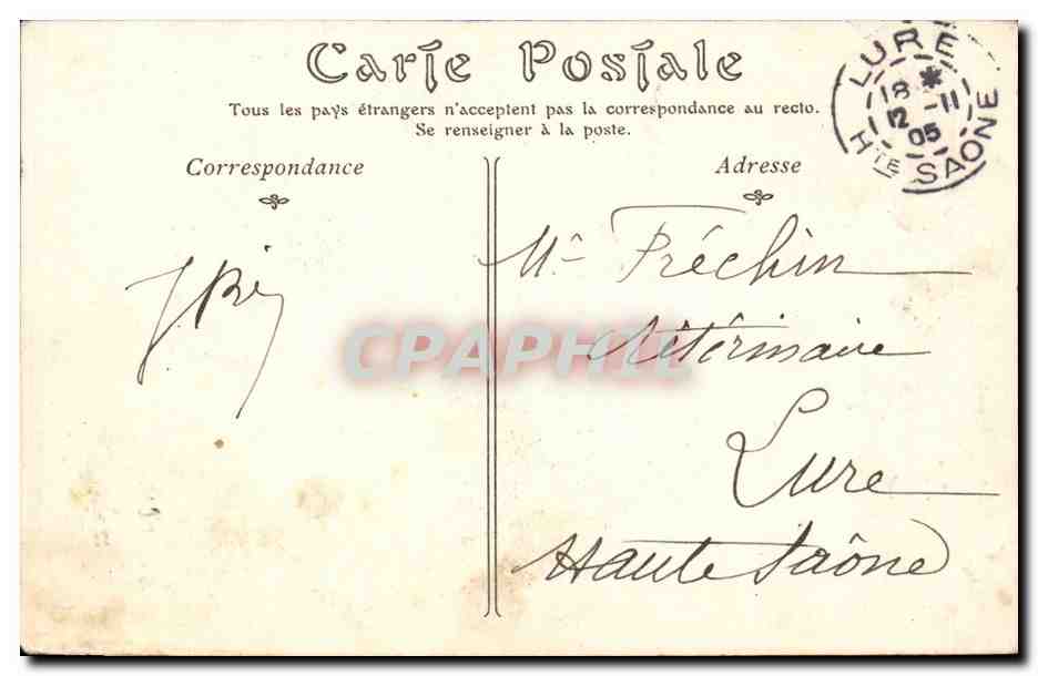 Nimes CPA la Tour Magne — Rückseite