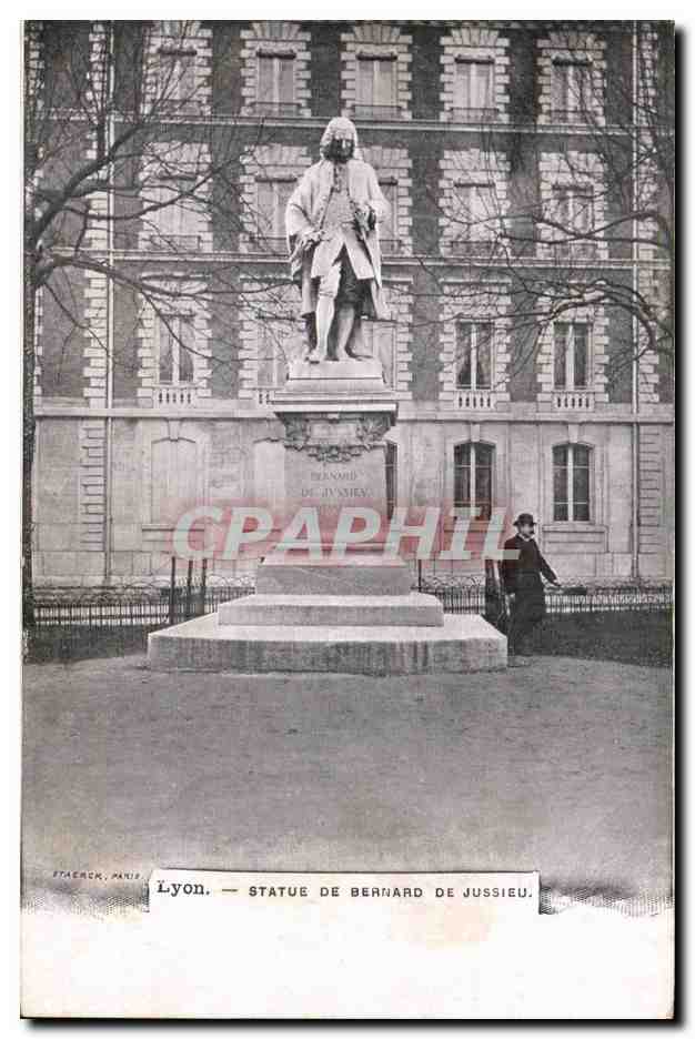 Lyon — Statue de Bernard de Jussieu — Éditeur F. Thérench, Paris