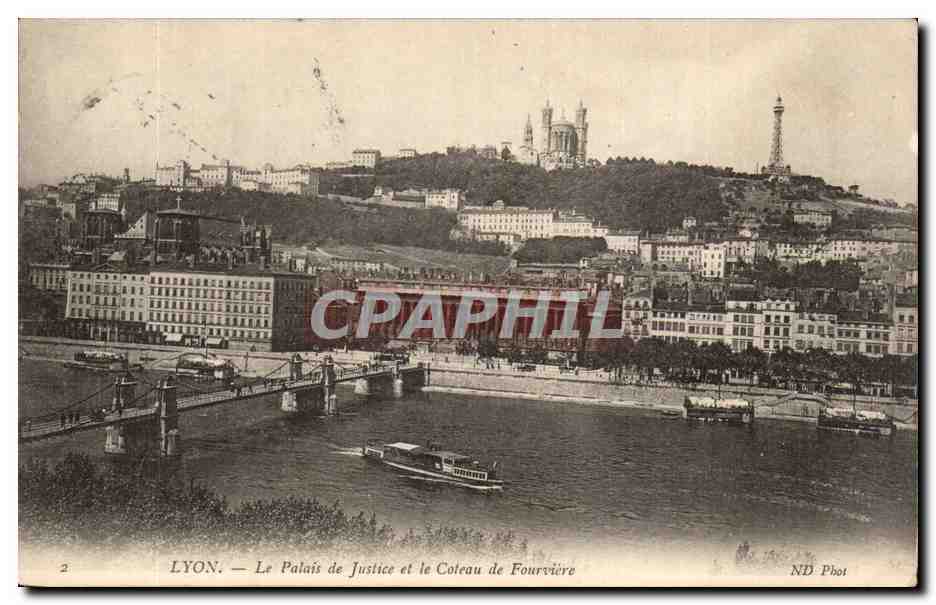 LYON. — Le Palais de Justice et le Coteau de Fourvière — ND Phot