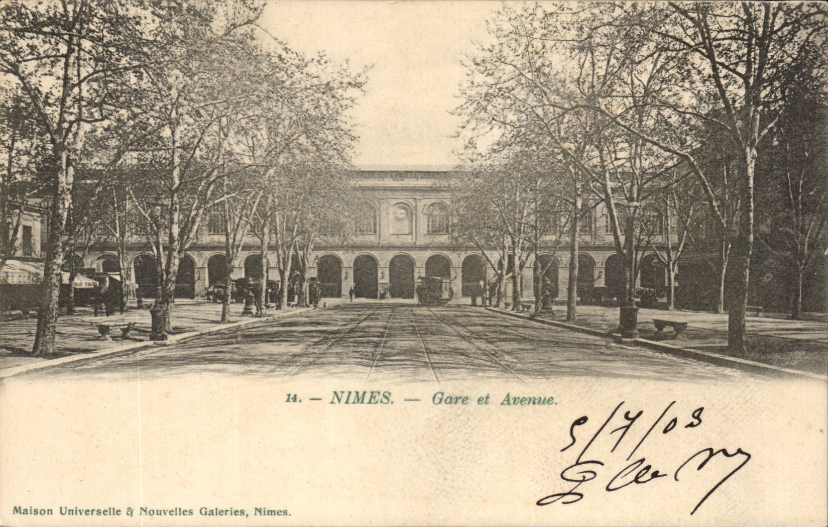 Nimes CPA Gare et avenue
