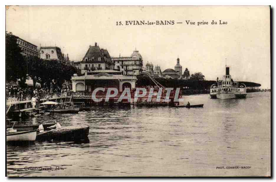 EVIAN-les-BAINS — Vue prise du Lac — Phot. Combier-Nacop