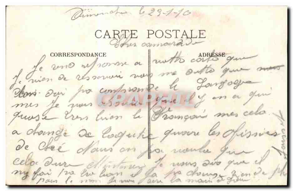 CPA L'empereur des cochons Pig Militaria — Rückseite