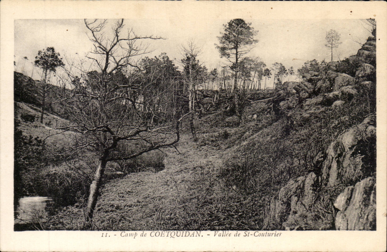 CPA Camp de Coetquidan Vallee de St Couturier