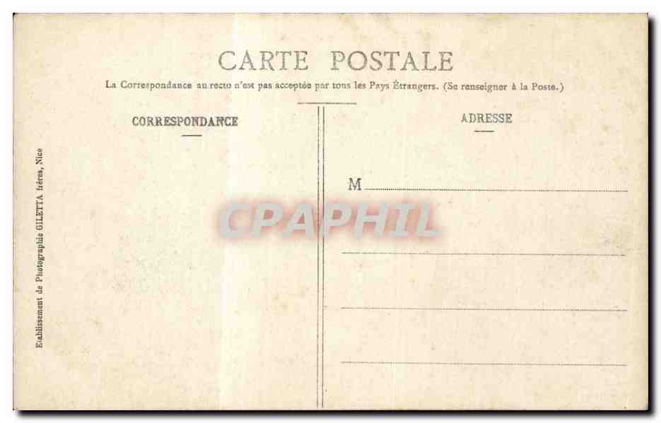Nice — Entrée du Port et le Mont Boron — Collection Artistique A.M. n°52 — Rückseite