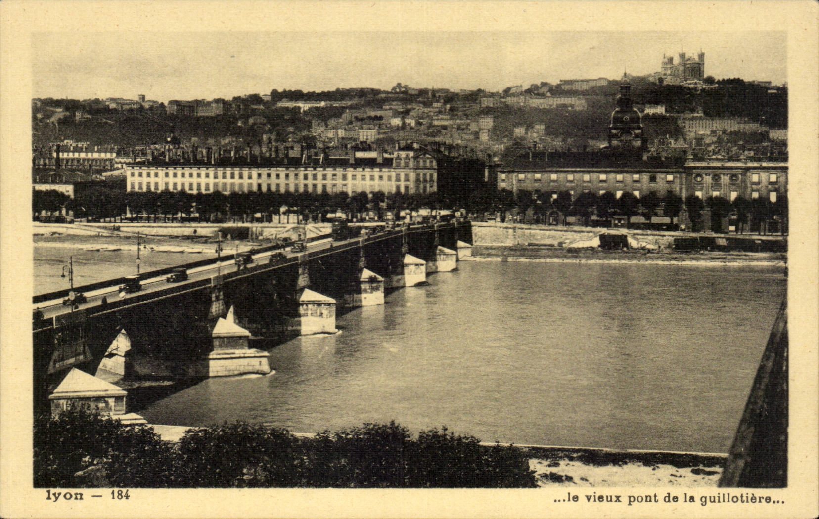 Lyon — le vieux pont de la Guillotière — Éditions J. Cellard, Lyon