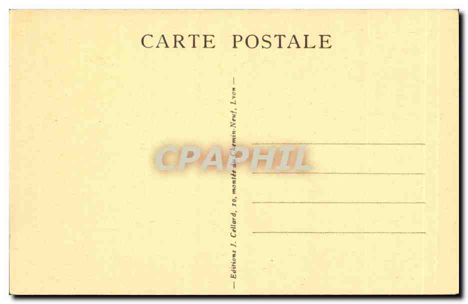 Place Bellecour et Coteau de Fourvière — Lyon — Éditions J. Cellard — Verso