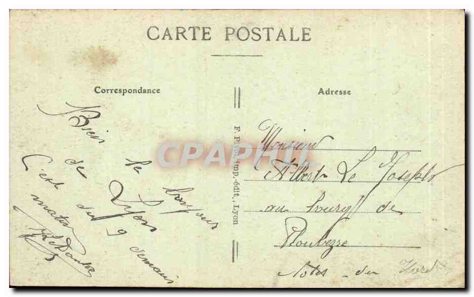 LYON — Perspective de la Rue de la République — Éditeur F. Pichon & Cie, n°26 — Verso