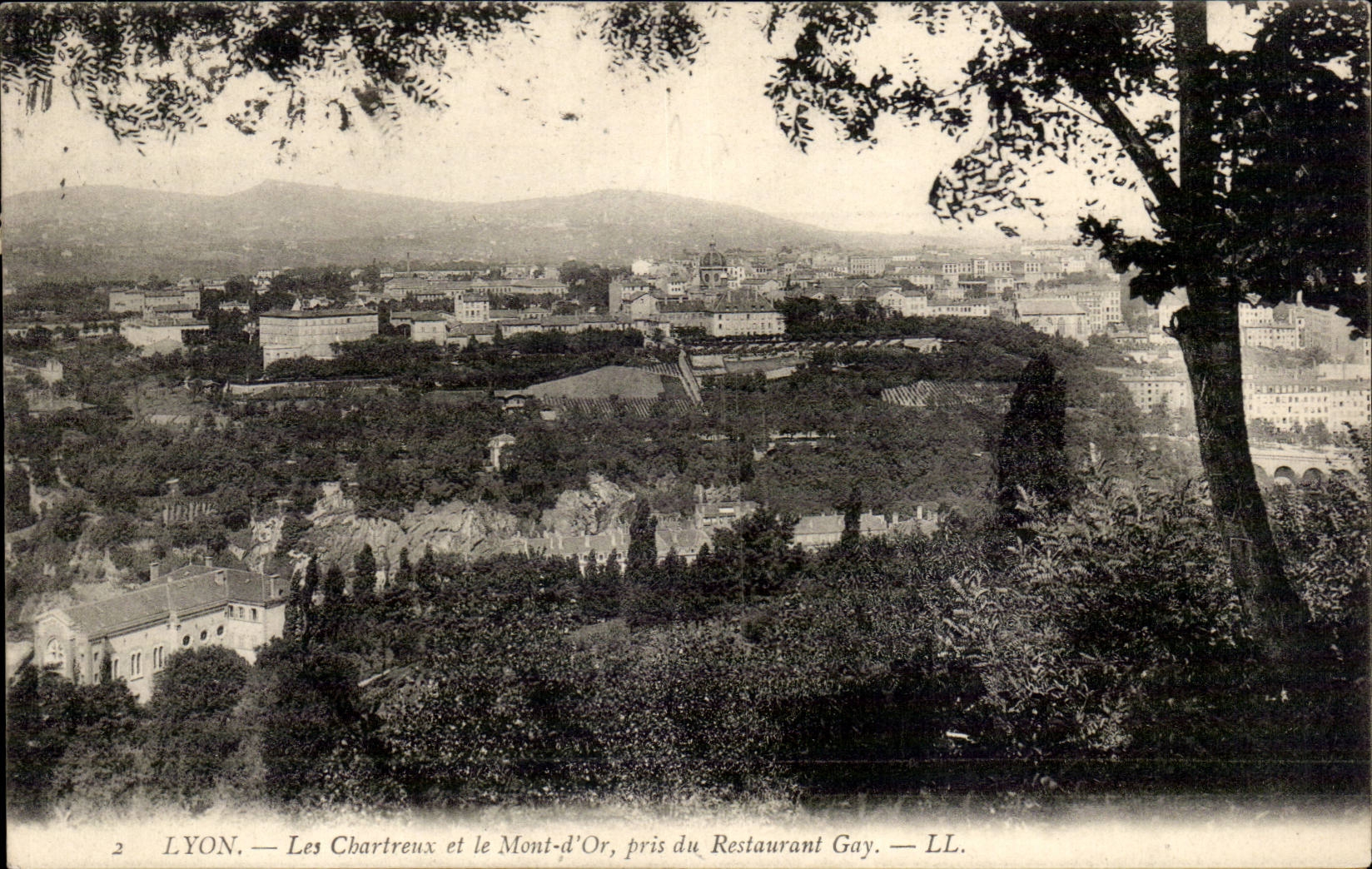 LYON — Les Chartreux et le Mont-d'Or, pris du Restaurant Gay — LL.