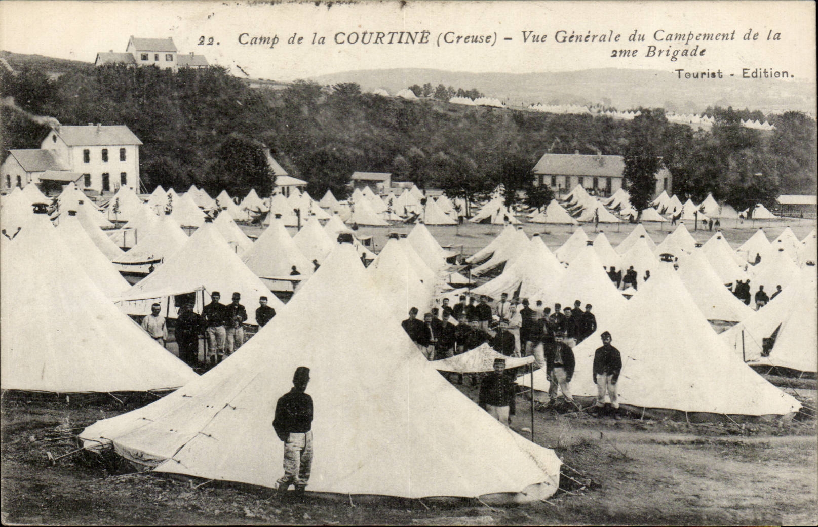 Camp de la COURTINÉ (Creuse) — Vue Générale du Campement de la 2me Brigade — Tourist - Edition.