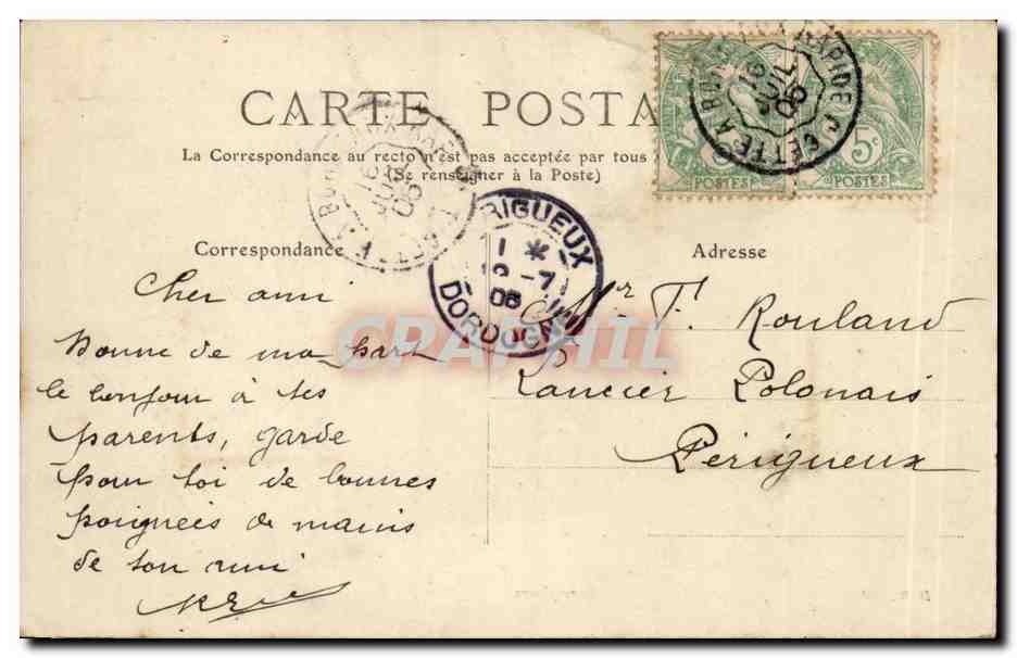 Sémaphore à Cetate — D.B. édit. — Verso