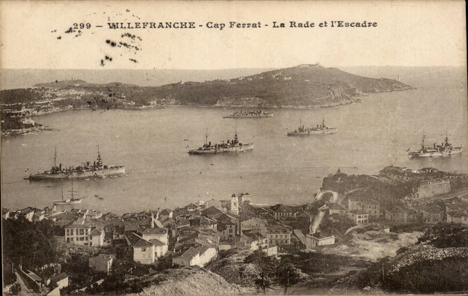 Villefranche - Cap Ferrat - La Rade et l'Escadre — Éditeur Lefebvre, n° 299