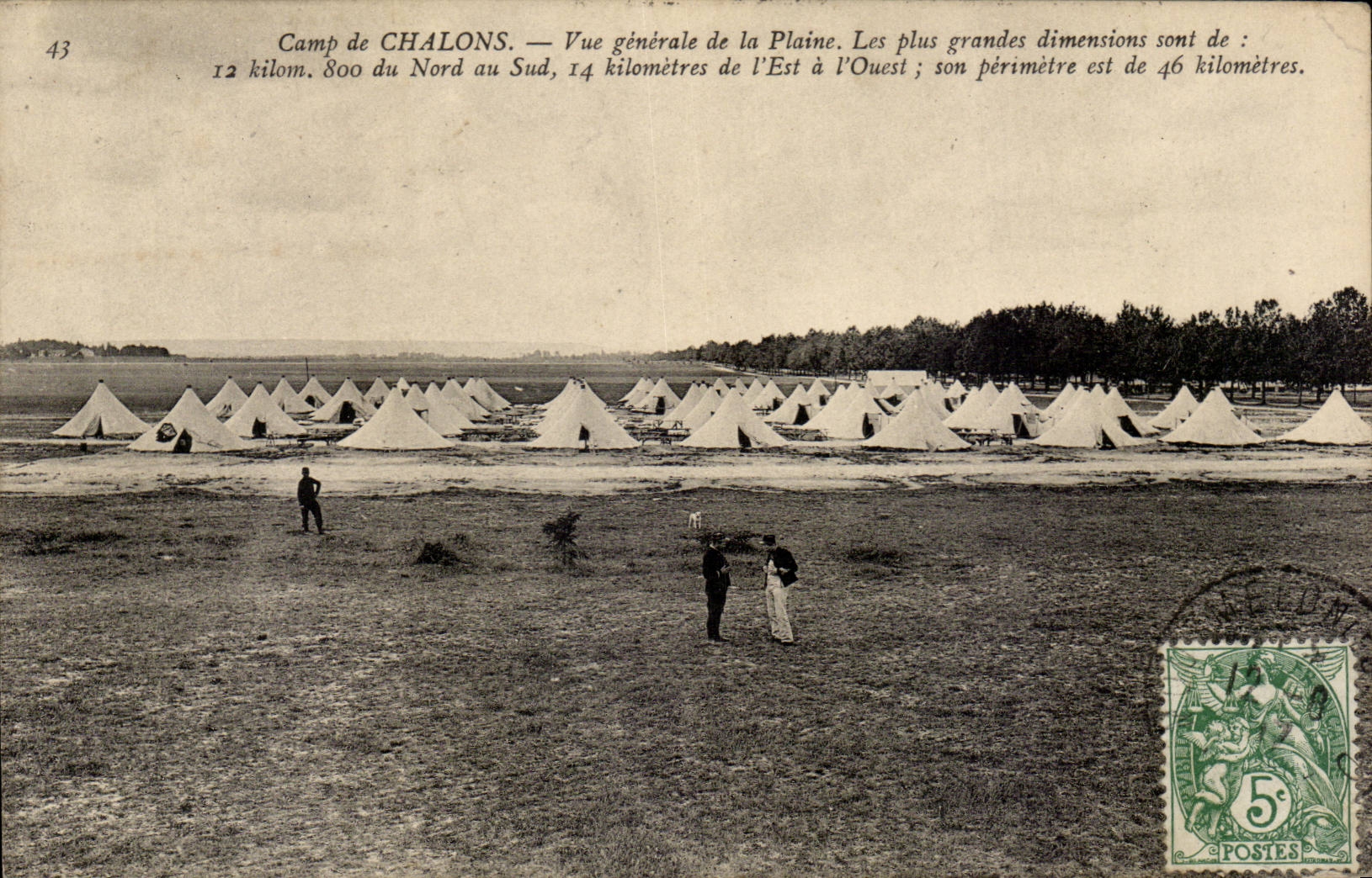 CPA Militaria Camp de Chalons Vue generale de la plaine 
