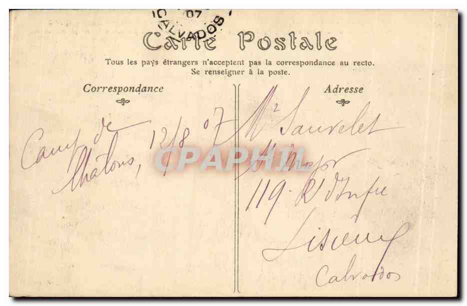 CPA Militaria Camp de Chalons Vue generale de la plaine  — Back
