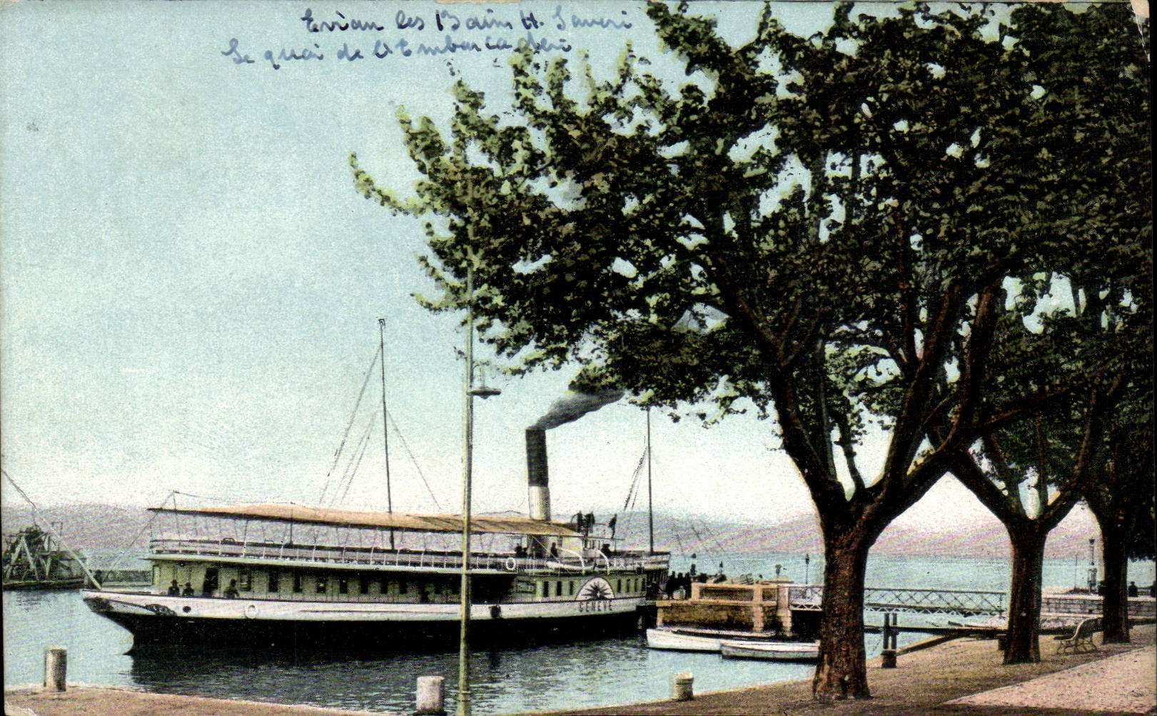 Quai de St. Sauveur — Vue du vapeur 'JOLIE' — AQUI PHOTO V. & Cie