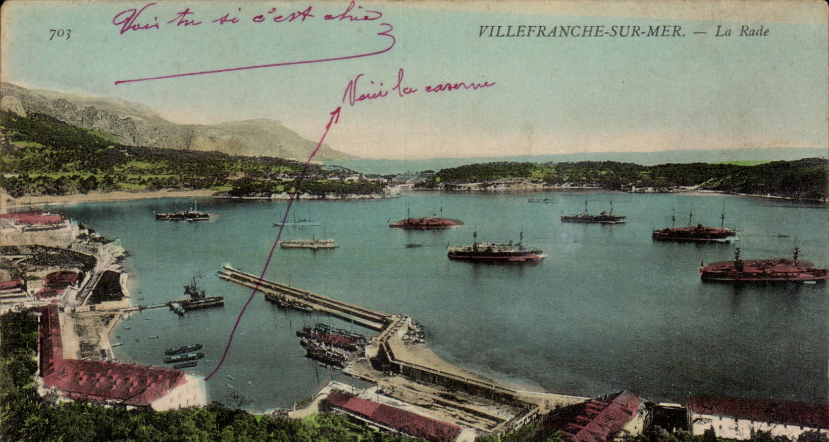 Villefranche-sur-Mer — La Rade — Éditeur anonyme, n° 703