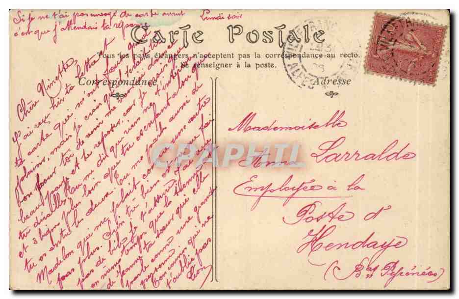 Villefranche-sur-Mer — La Rade — Éditeur anonyme, n° 703 — Rückseite