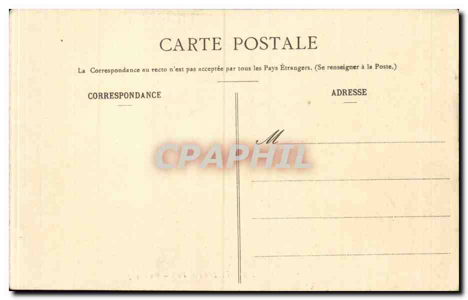 CPA Marseille Hotel de ville — Verso