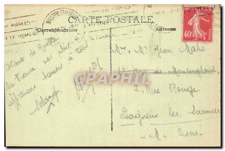 Marseille — Fort Saint Jean & Cathédrale — B. du N. — Verso
