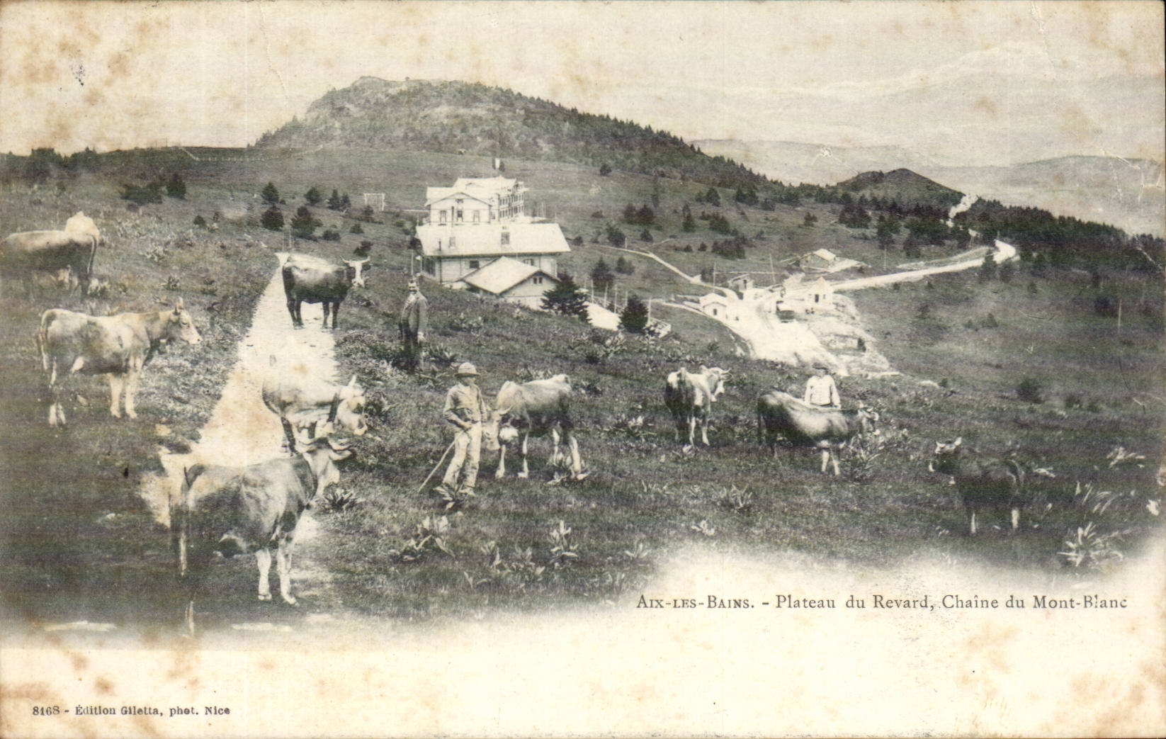Aix-les-Bains - Plateau du Revard, Chaîne du Mont-Blanc — Édition Gilletta, phot. Nice, n°8168