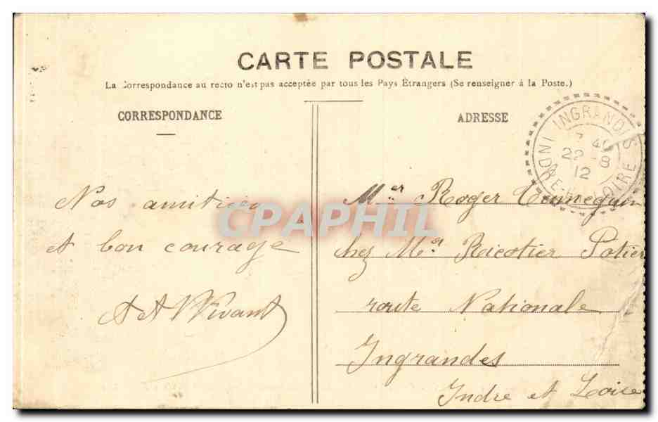 CPA Arcachon Cote d'argent La jetee promenade Maree haute — Rückseite