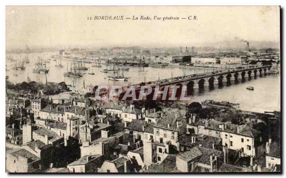 CPA Bordeaux La rade vue generale