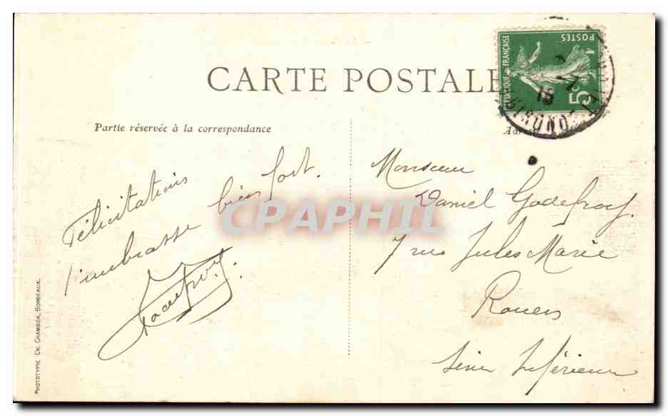 CPA Bordeaux La rade vue generale — Verso