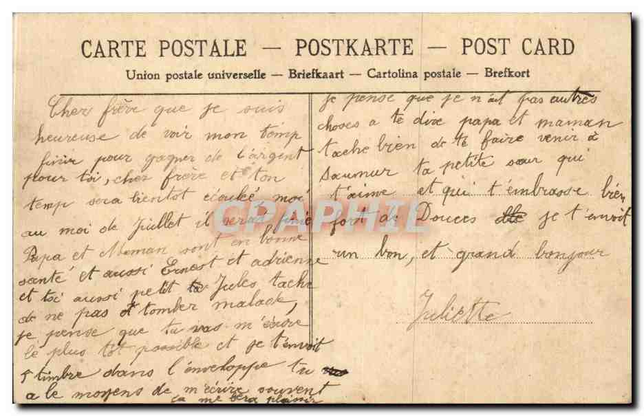 CPA Doue la Fontaine Eglise et rue Saint Pierre — Rückseite