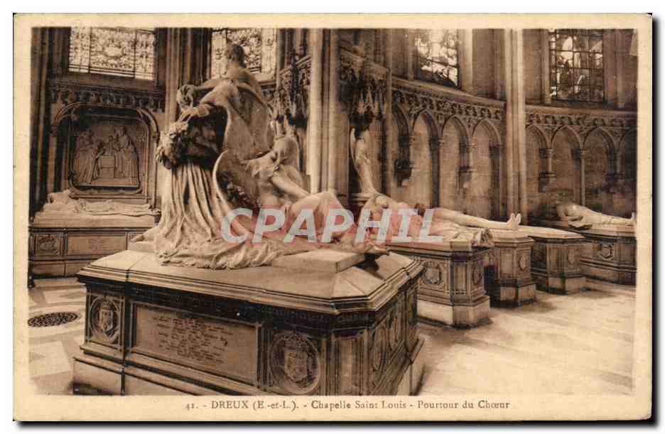 CPA Dreux Chapelle Saint Louis Pourtour du choeur