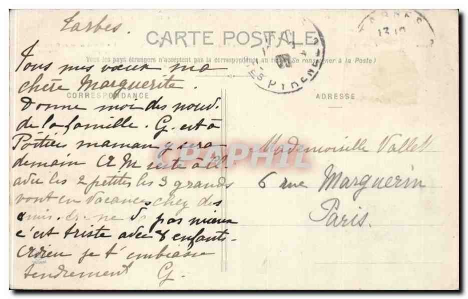 Panorama vu du Pic du Midi sur la Haute-Chaîne des Pyrénées (Partie Centrale) — Éditeur : C. Lefebvre, Paris-Toulouse — N° de série 143 — Verso