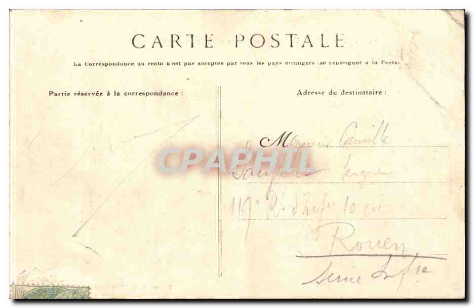 CPA Militaria Camp de Mailly Versement des etuis apres le tir — Rückseite