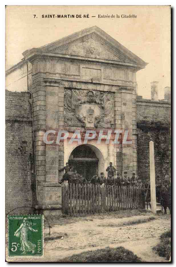 CPA Militaria Saint Martin de Re Entree de la citadelle