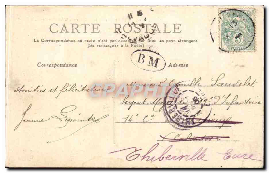 CPA Militaria Montmedy Bas Caserne Gendarmerie La place — Rückseite