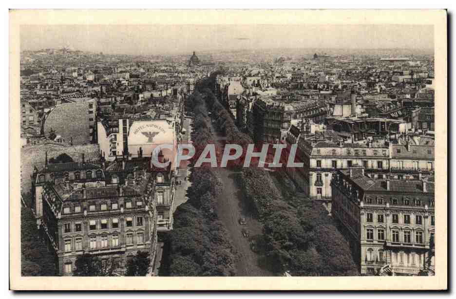 CPA Paris Arc de triomphe de l'Etoile Avenue de Friedland Hotel Napoleon