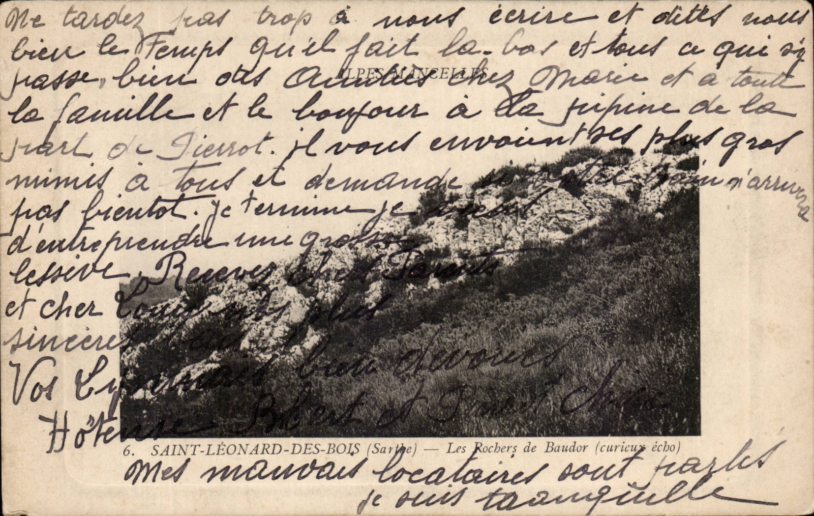 CPA Saint Leonard des Bois Les rochers de Baudor 