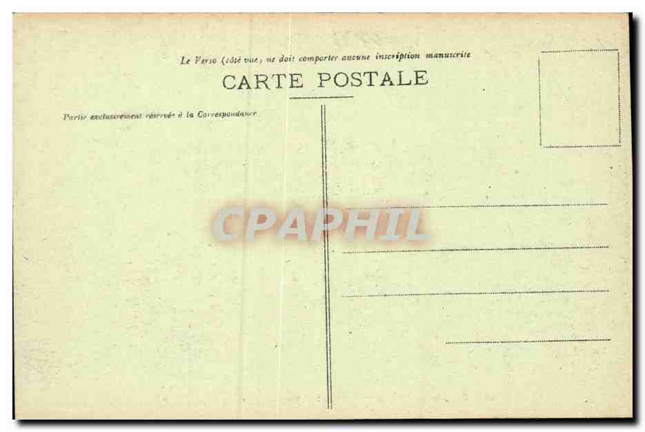 Palais de Fontainebleau — Escalier du Fer à Cheval et Façade sur le Château — CPAPHIL n°28 — Verso