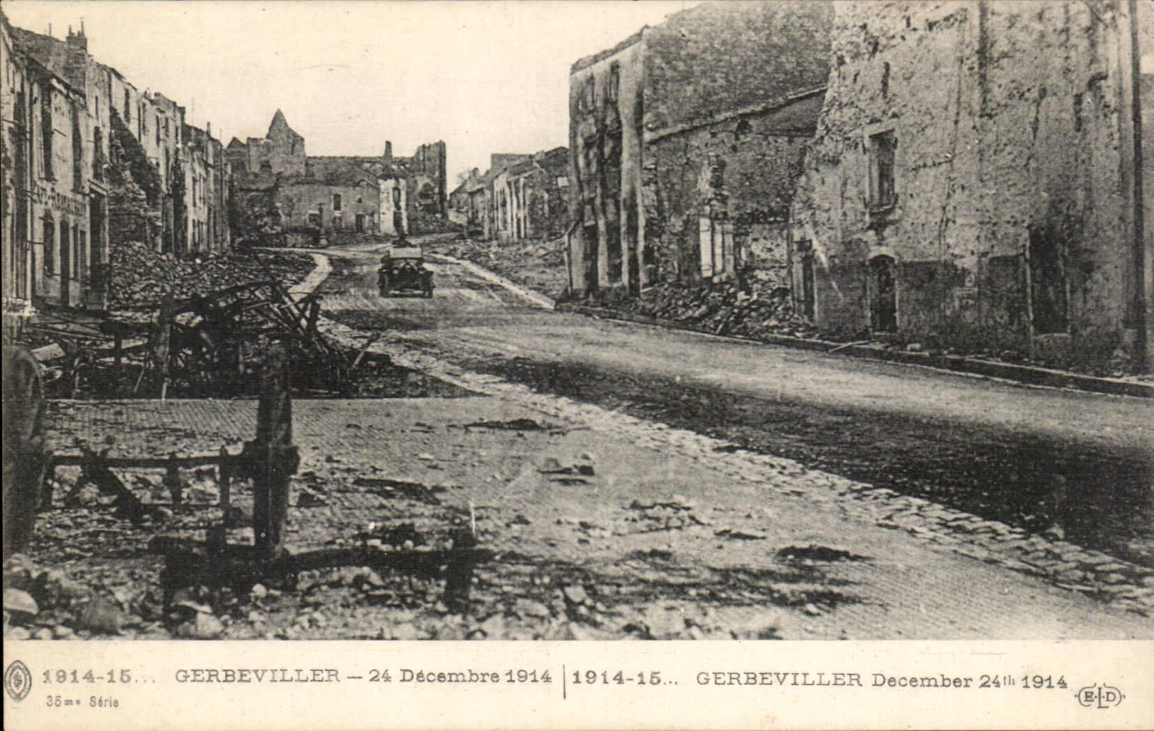 CPA GErbeviller apres le bombardement 24 decembre 1914 Militaria