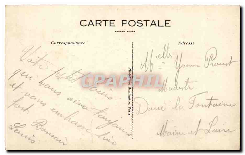 CPA Chalons sur marne La passerelle sur la canal — Verso