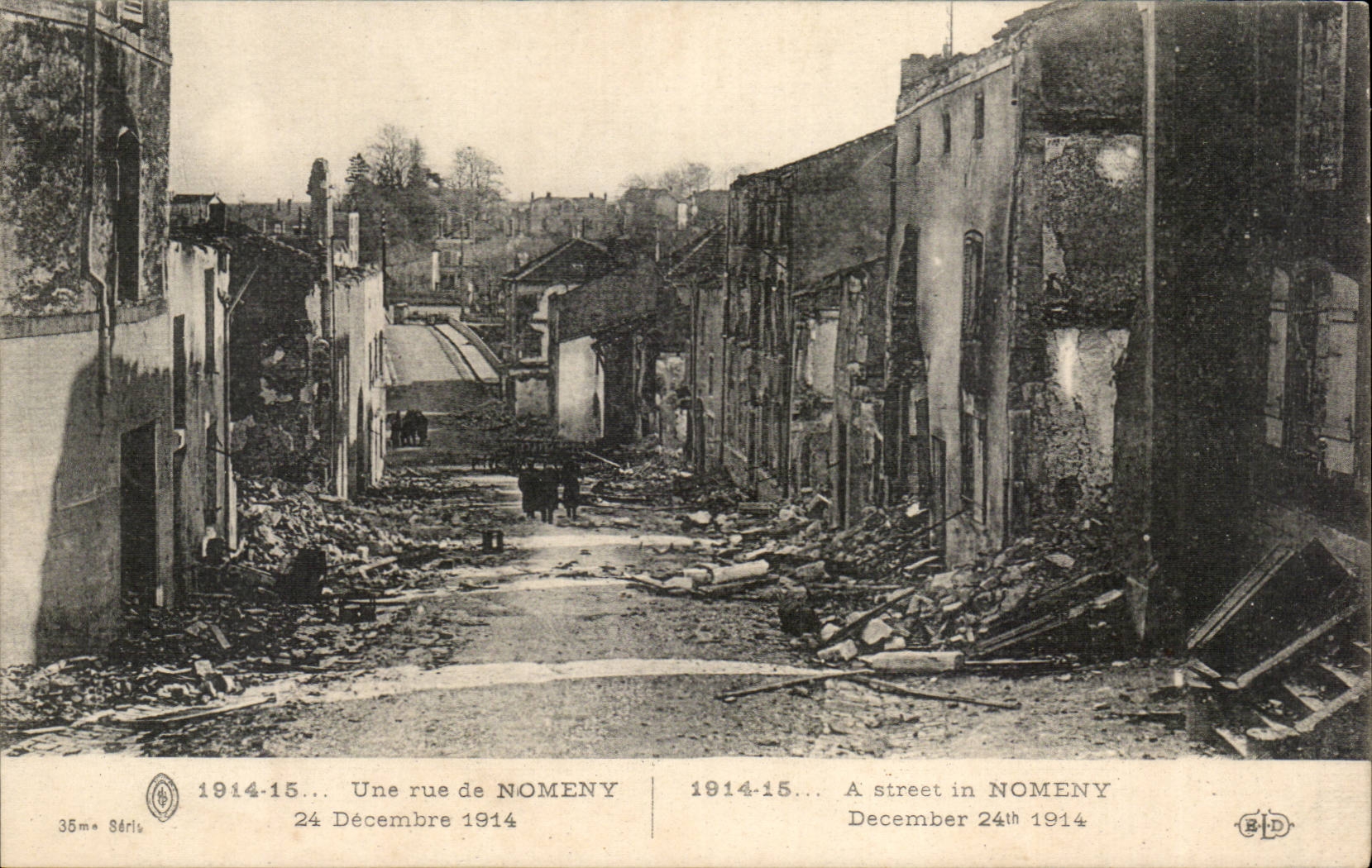 Nomeny — Rue détruite en décembre 1914 — E. Le Dusy, Paris
